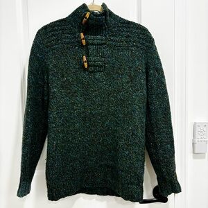 Fisherman Out Of Ireland Sweater Toggle Buttons Mens Size Small
